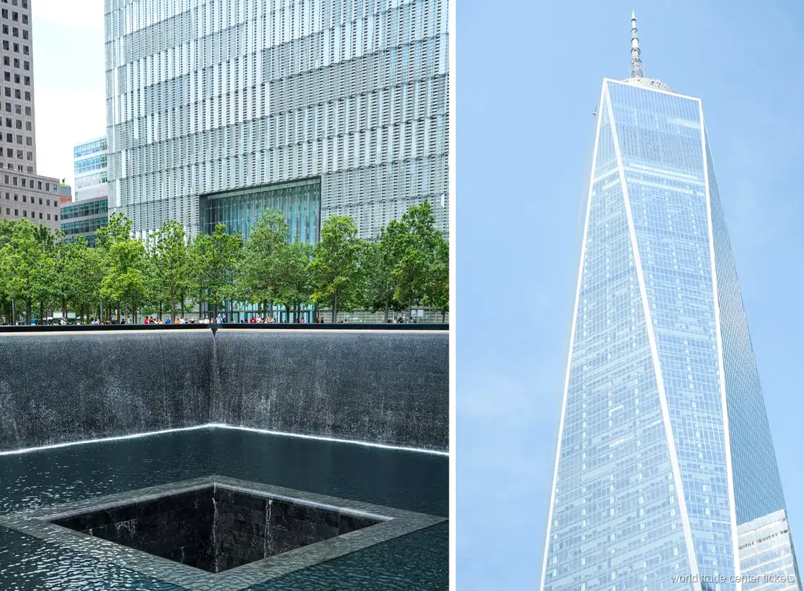Guide leder en 9/11 Memorial gruppe ved Ground Zero