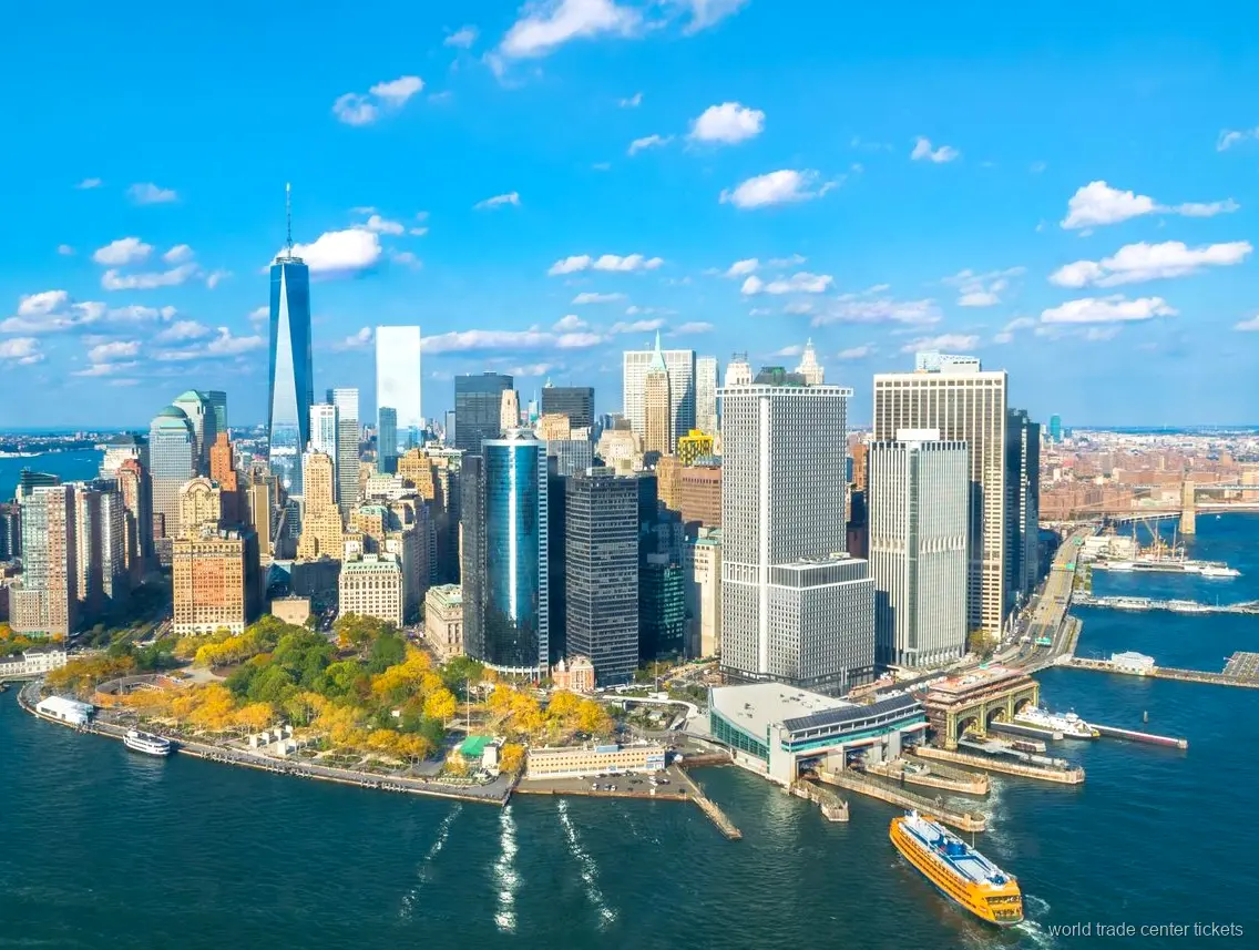 Uitzicht vanaf One World Observatory, inbegrepen op de langere opties van de Downtown New York tour