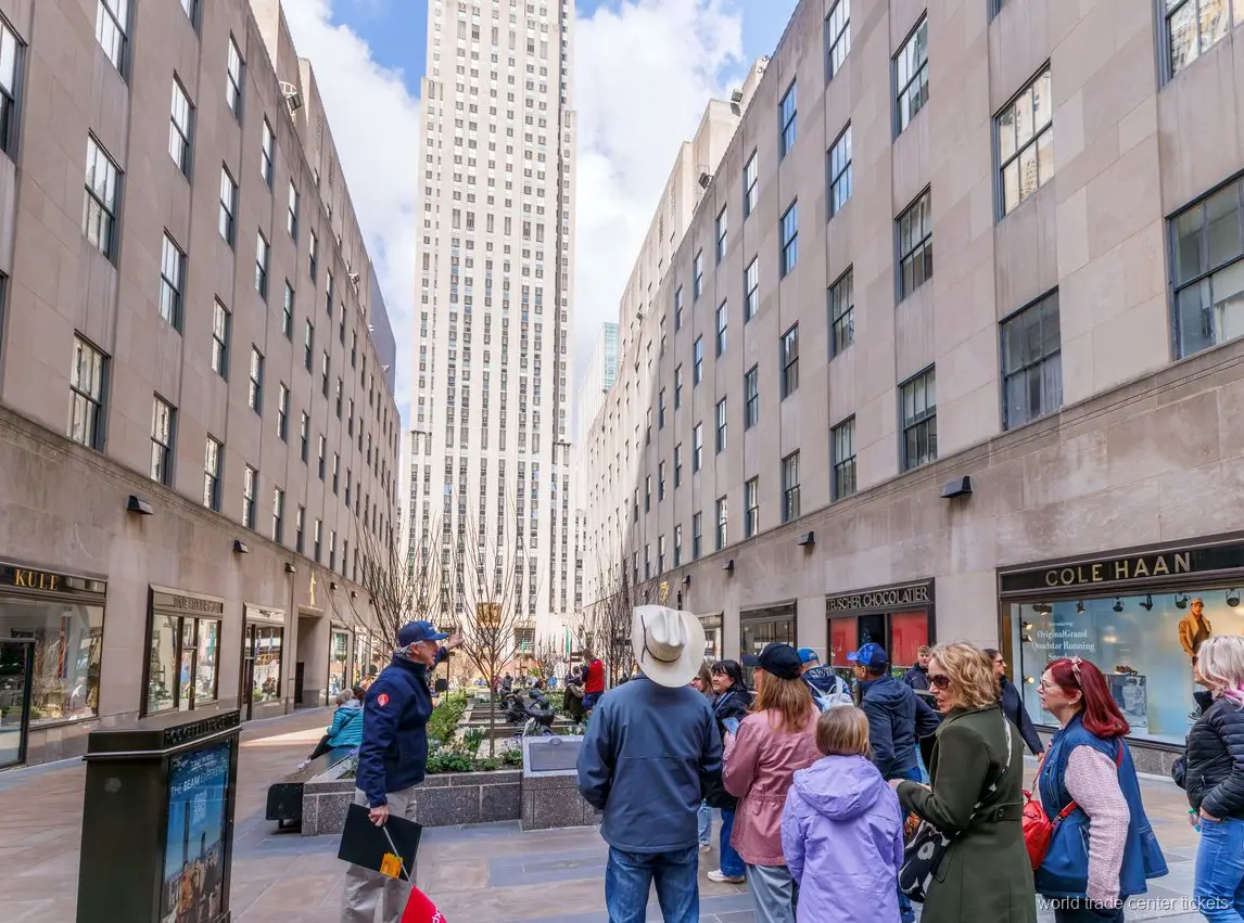 Fotostop ved Rockefeller Center på NYC luksusbusturen