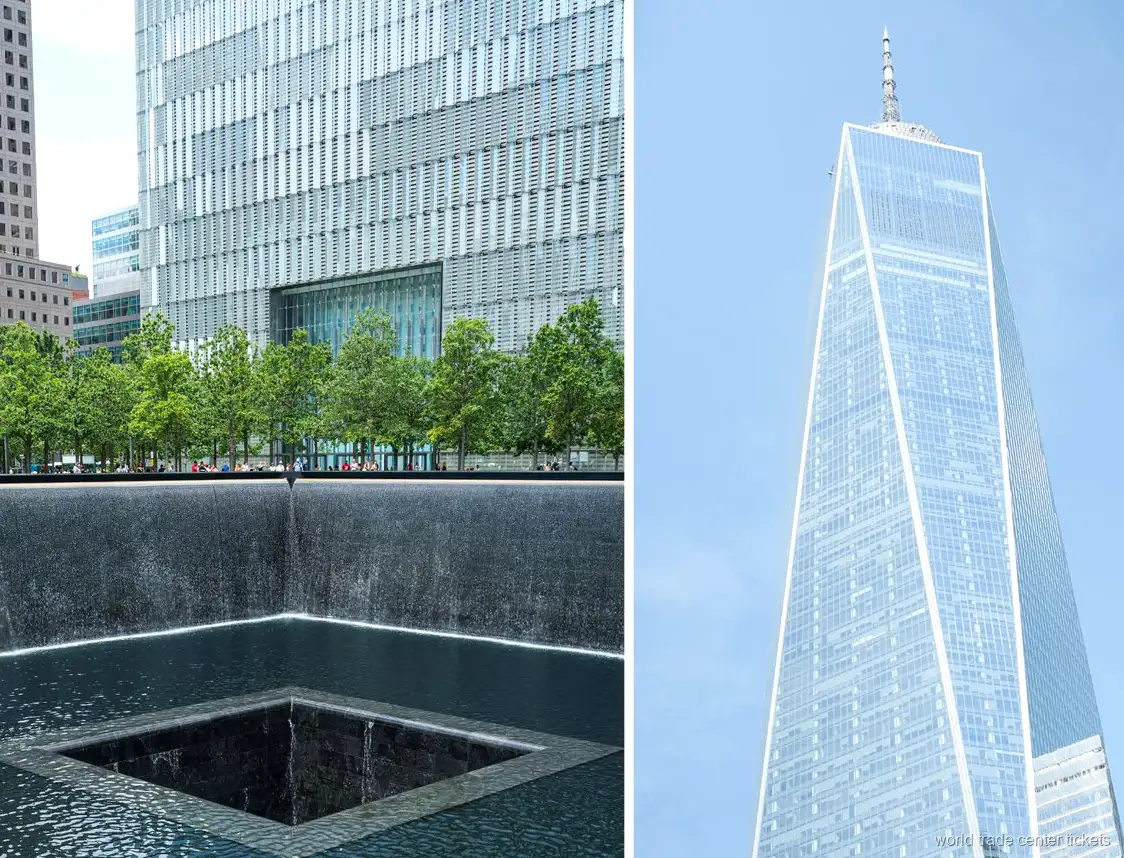 Guida che accompagna un gruppo al Memoriale dell'11 Settembre a Ground Zero